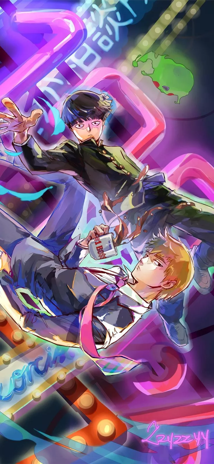 Mob Psycho 100 art IndieArtist iPhone