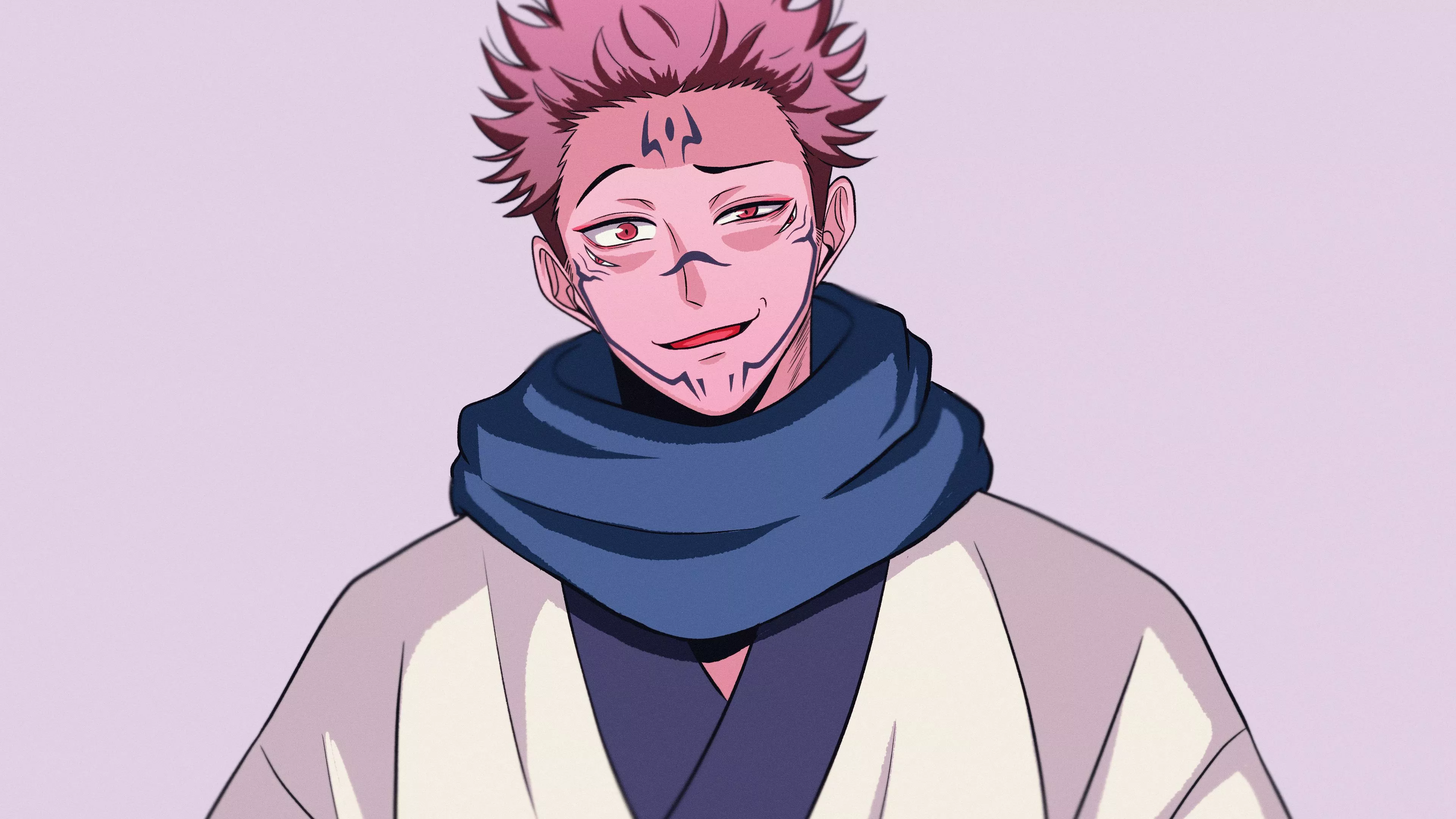 Sukuna Pink Hair 4K HD Jujutsu Kaisen