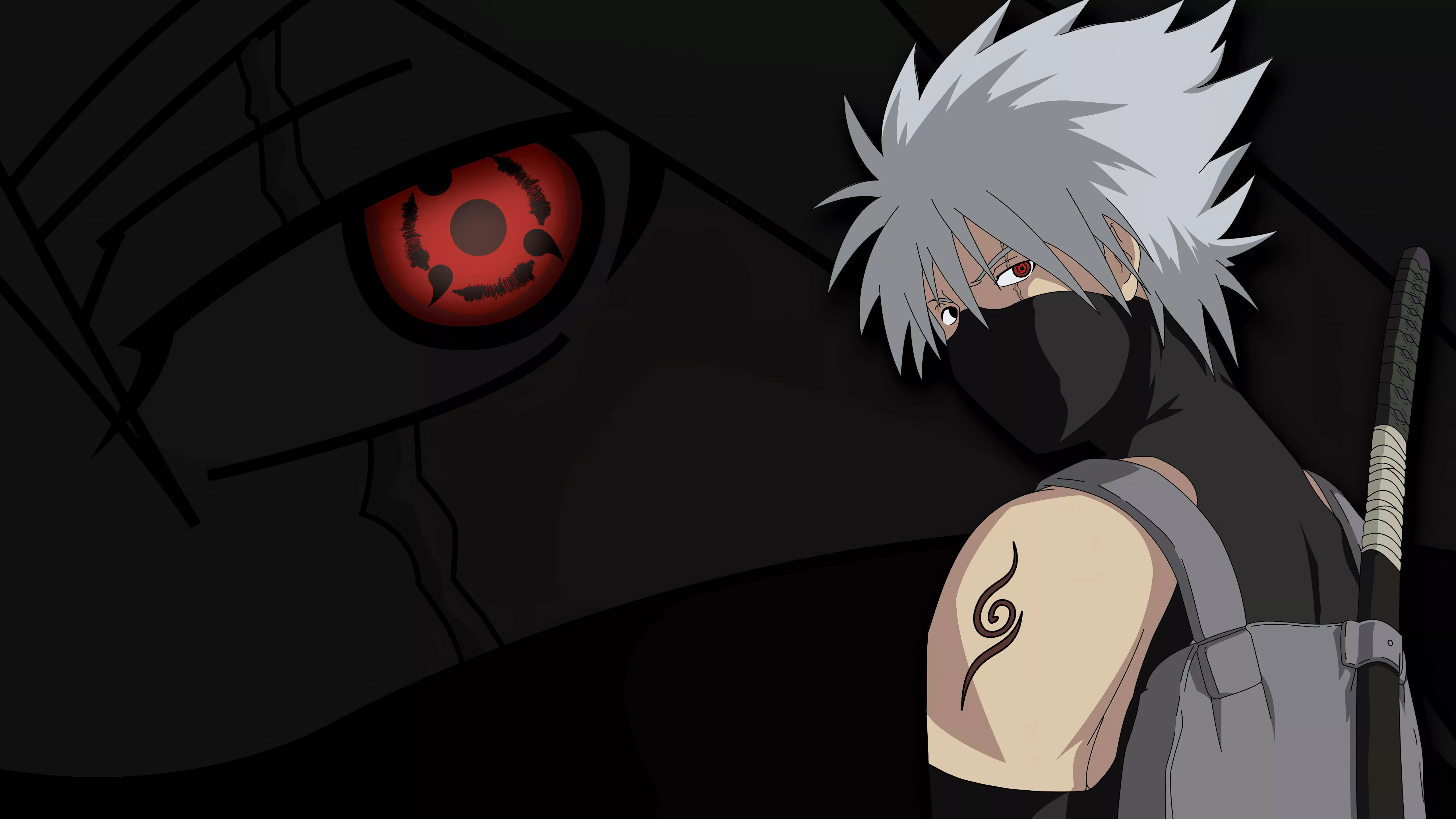 Kakashi Hatake Wallpaper 4K, Dark