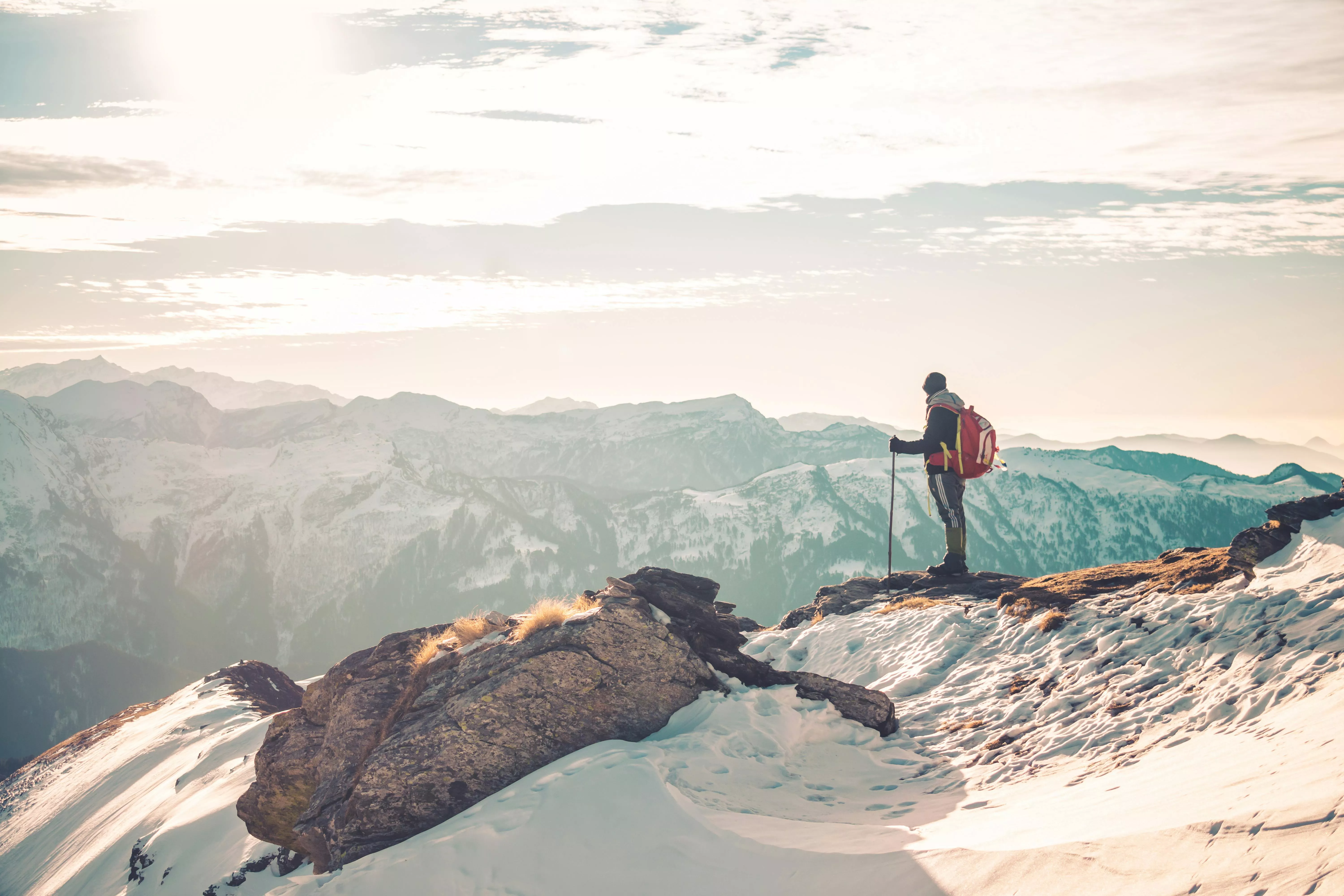 People Hiking at Kedarkantha Peak