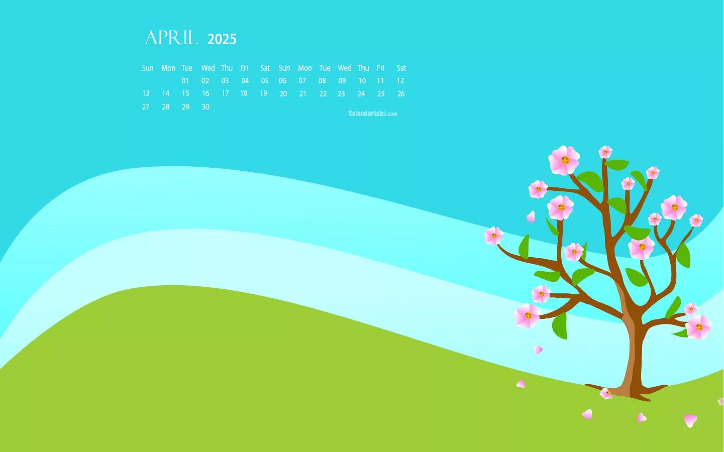 April 2025 Desktop Wallpaper Calendar