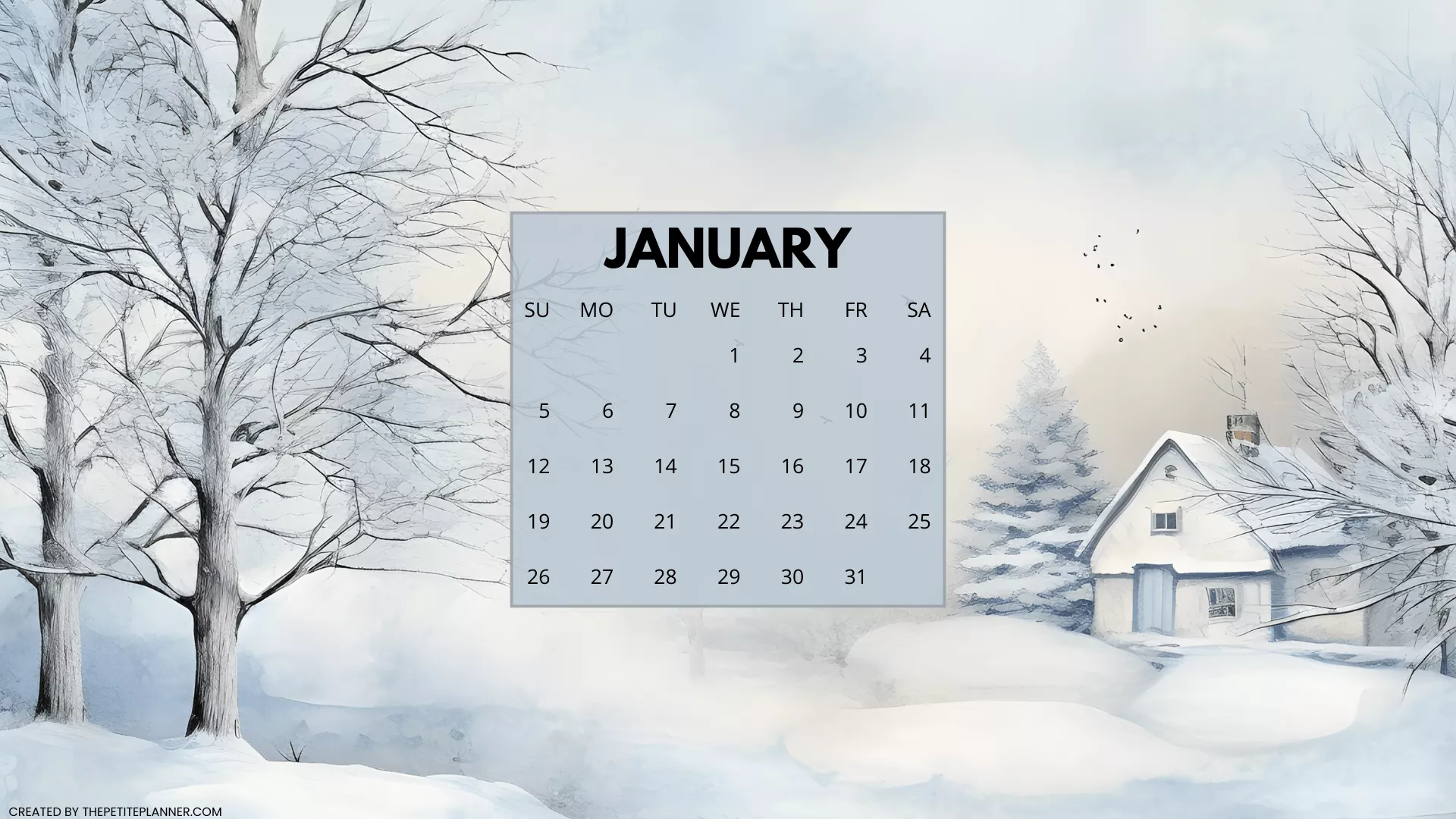 January Desktop Wallpaper for 2025!