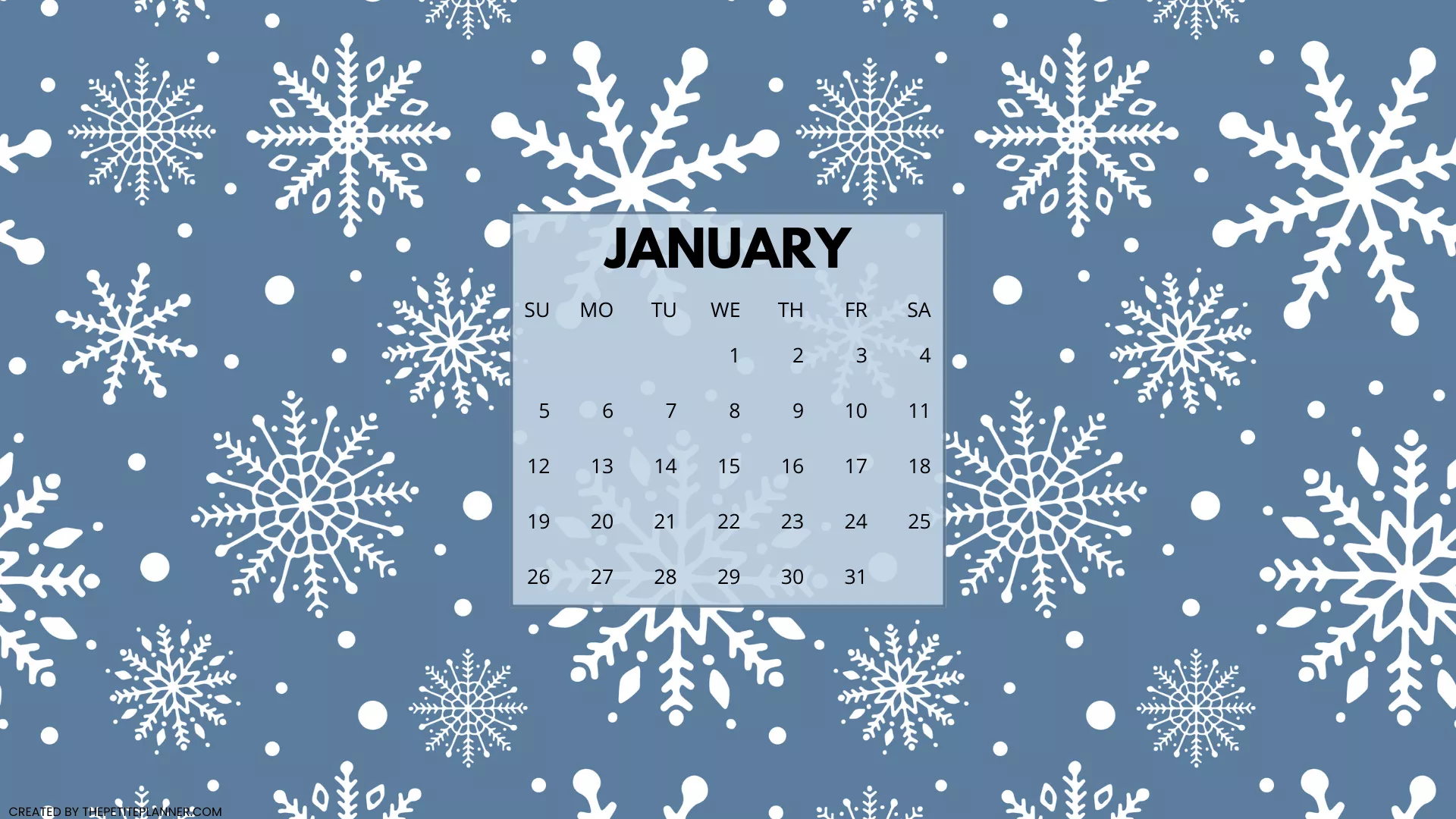 January Desktop Wallpaper for 2025!