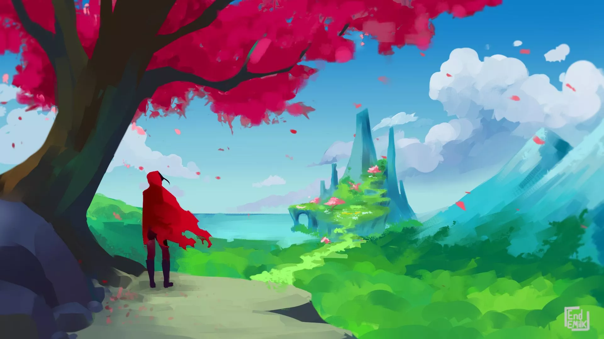 Alone Spring Adventure Digital Art