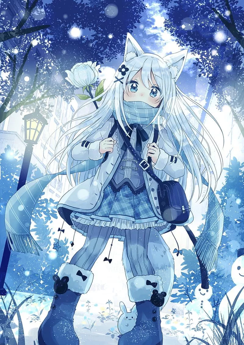 HD winter anime wallpaper