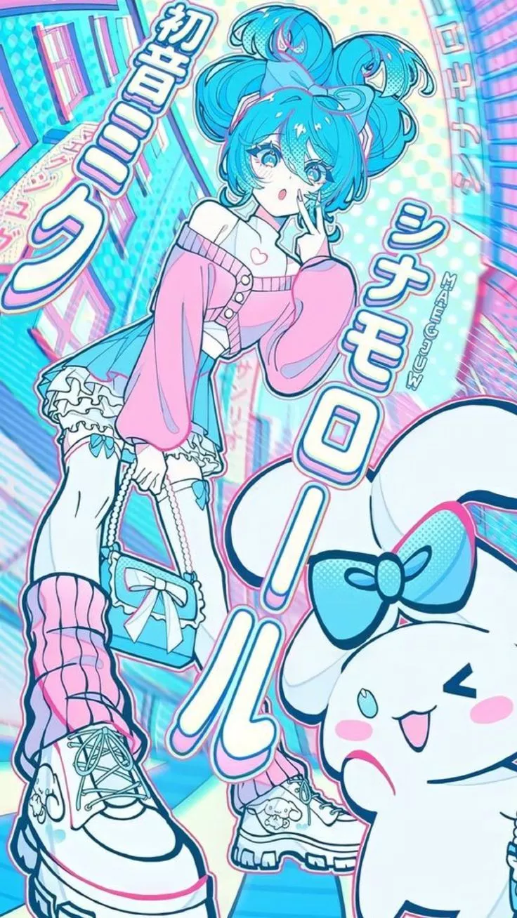 Love them sm!#miku#cinnamoroll#cute#wallpaper