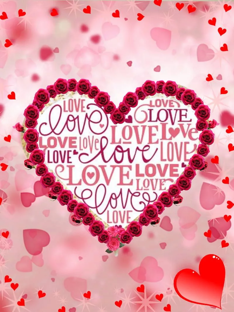 Valentines Heart, glitter, rose, themes