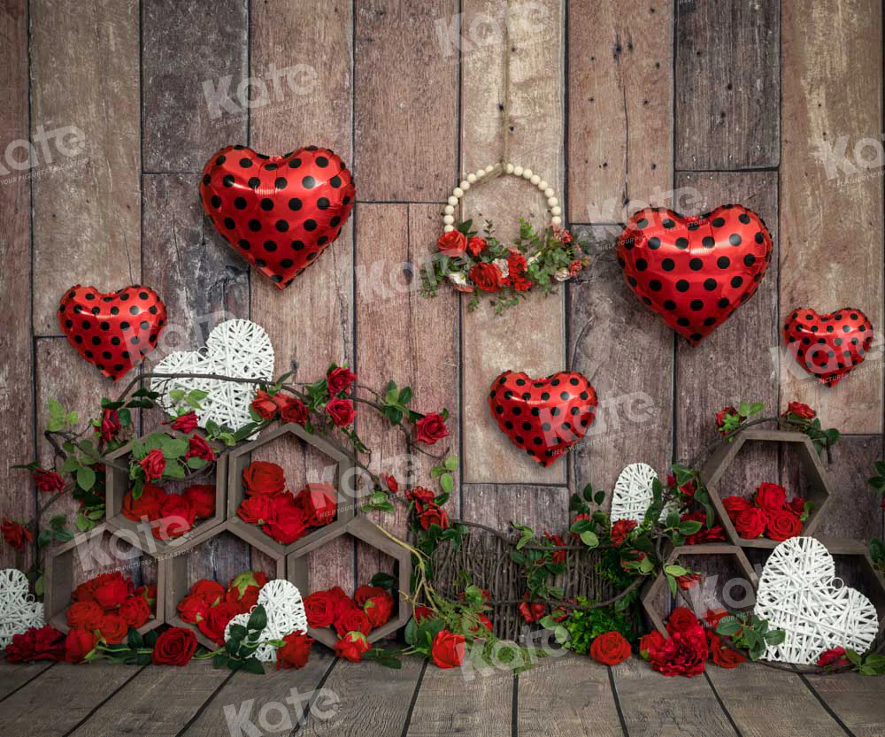Rose Backdrop Love Balloon Wood