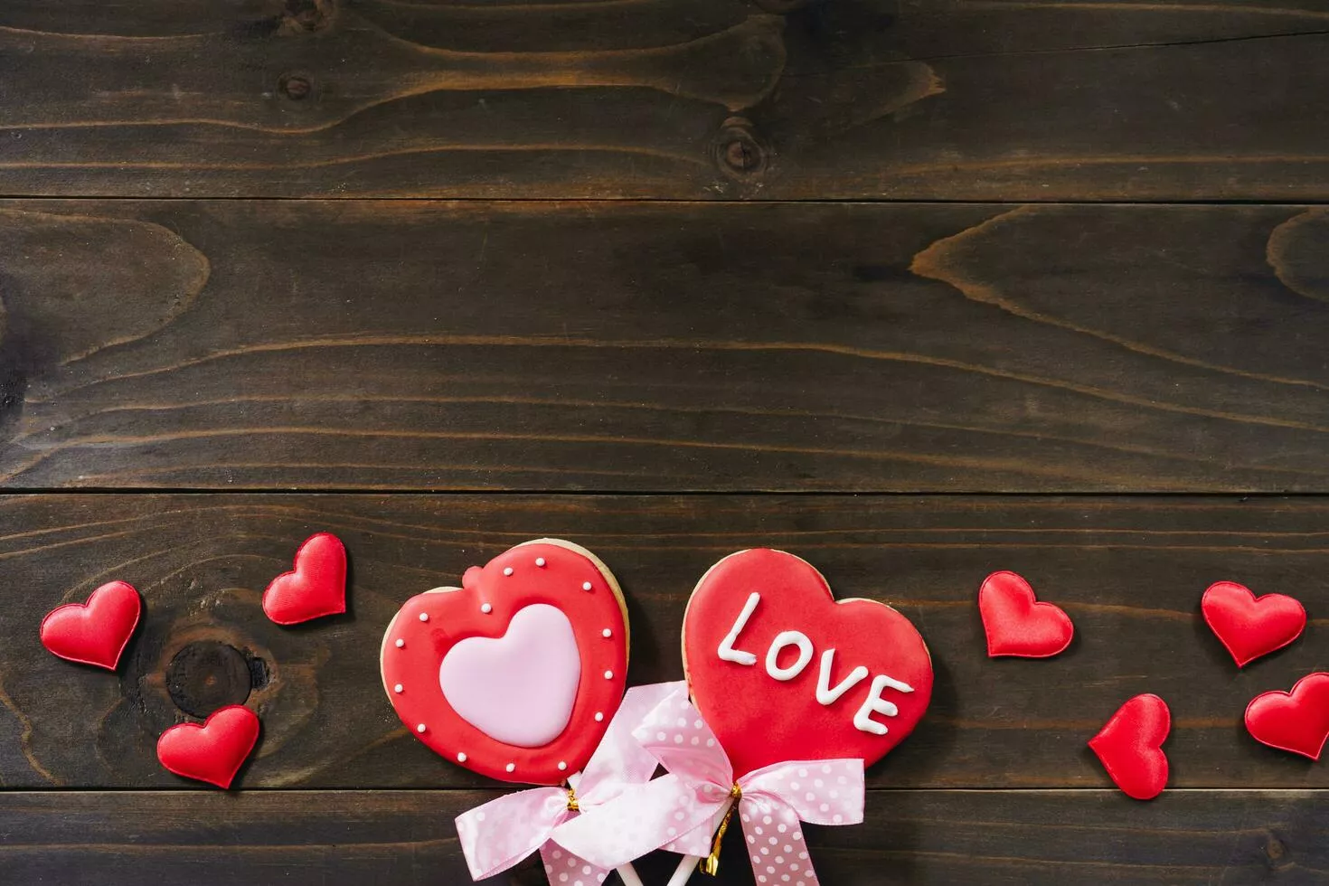 Valentines day heart shaped cookies