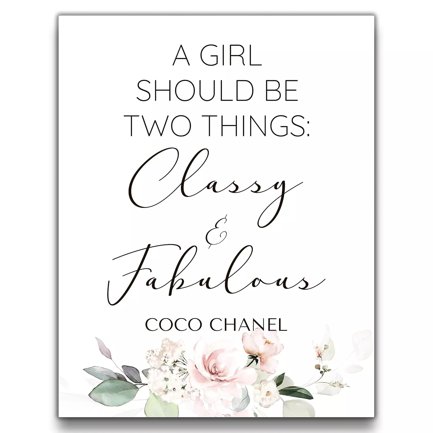 Coco Chanel Quote Wall Art