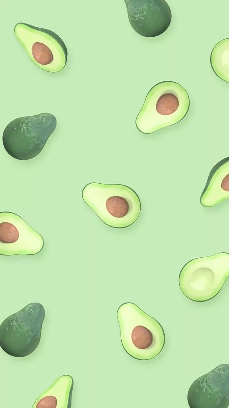 Avocado theme, cute, food, HD phone