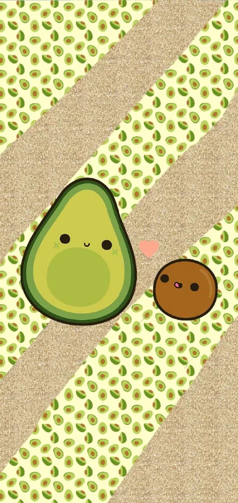 Cute Avocado, themes, glitter, HD phone