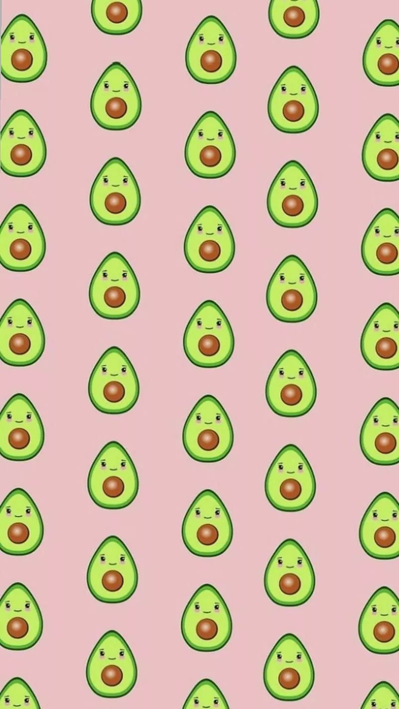 Avocado kawaii, cute, green, HD phone