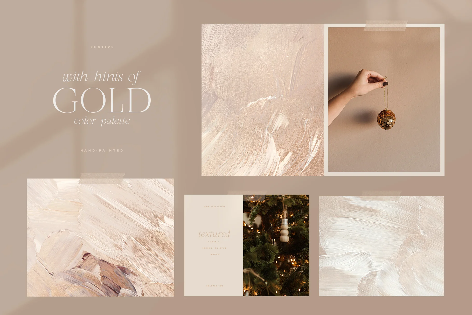 Neutral and Gold Abstract Background