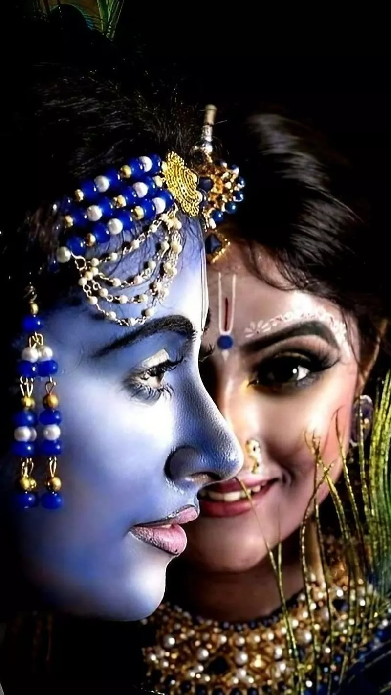 Radha Krishna Ji Ki, Half Face Of Radha
