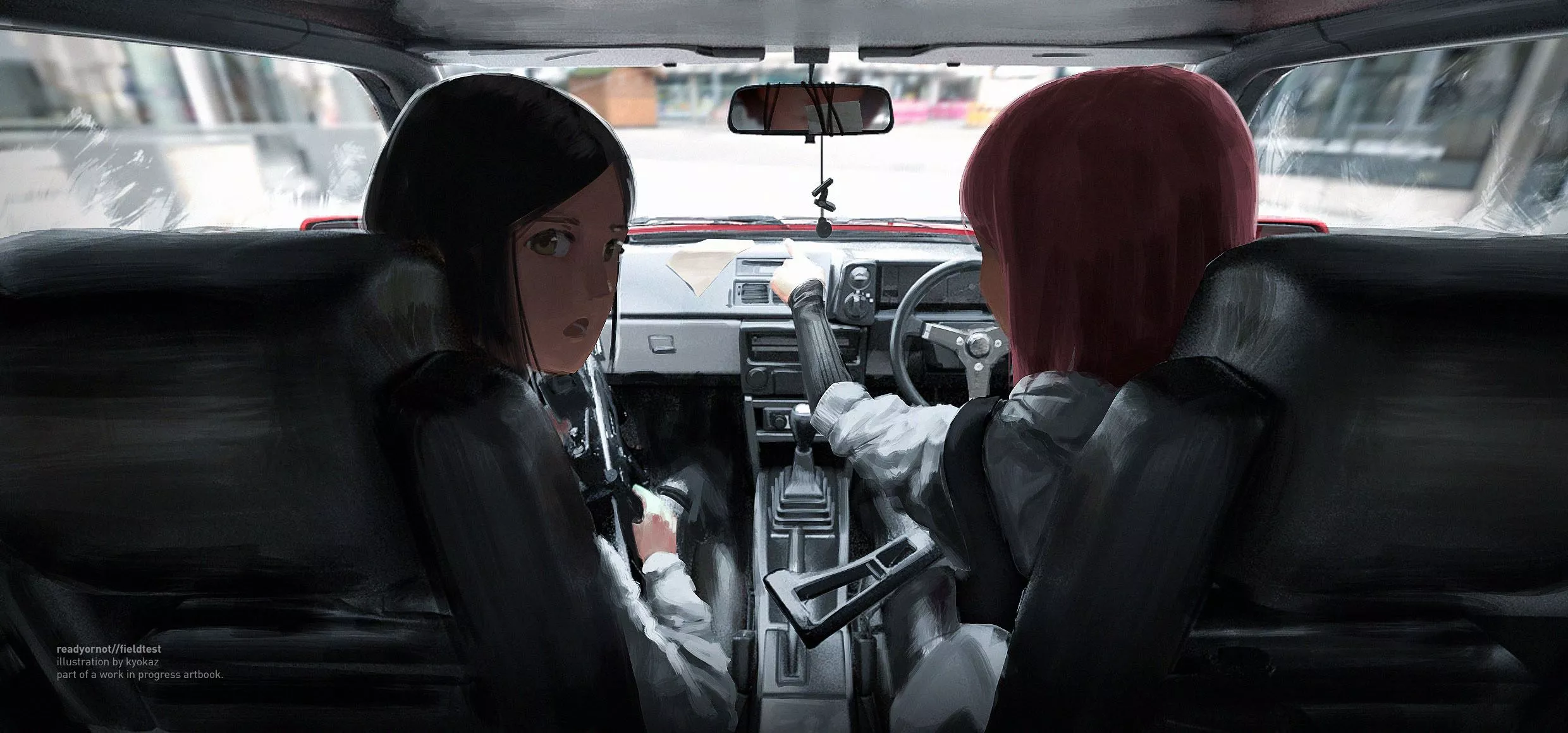HD desktop wallpaper: Anime, Car
