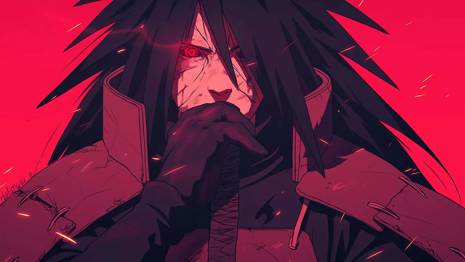 Naruto Madara Epic Red Desktop Wallpaper 4K Wallpaper