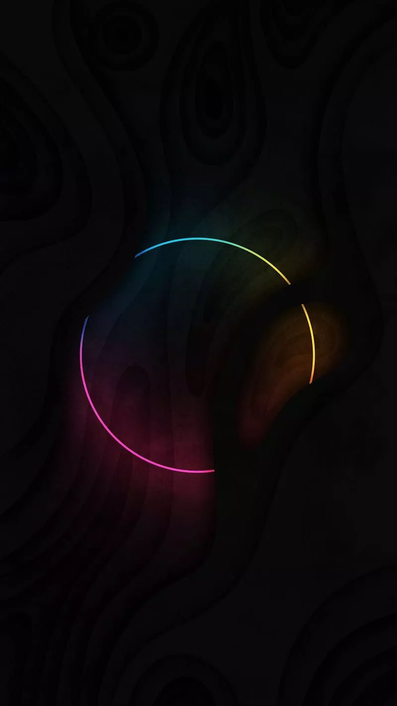 HD neon circle wallpaper