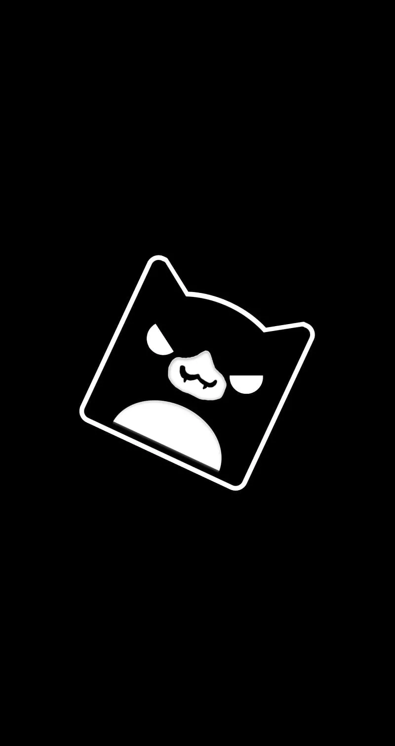 Cat Icon GD Dark, Geometry Dash, HD phone wallpaper