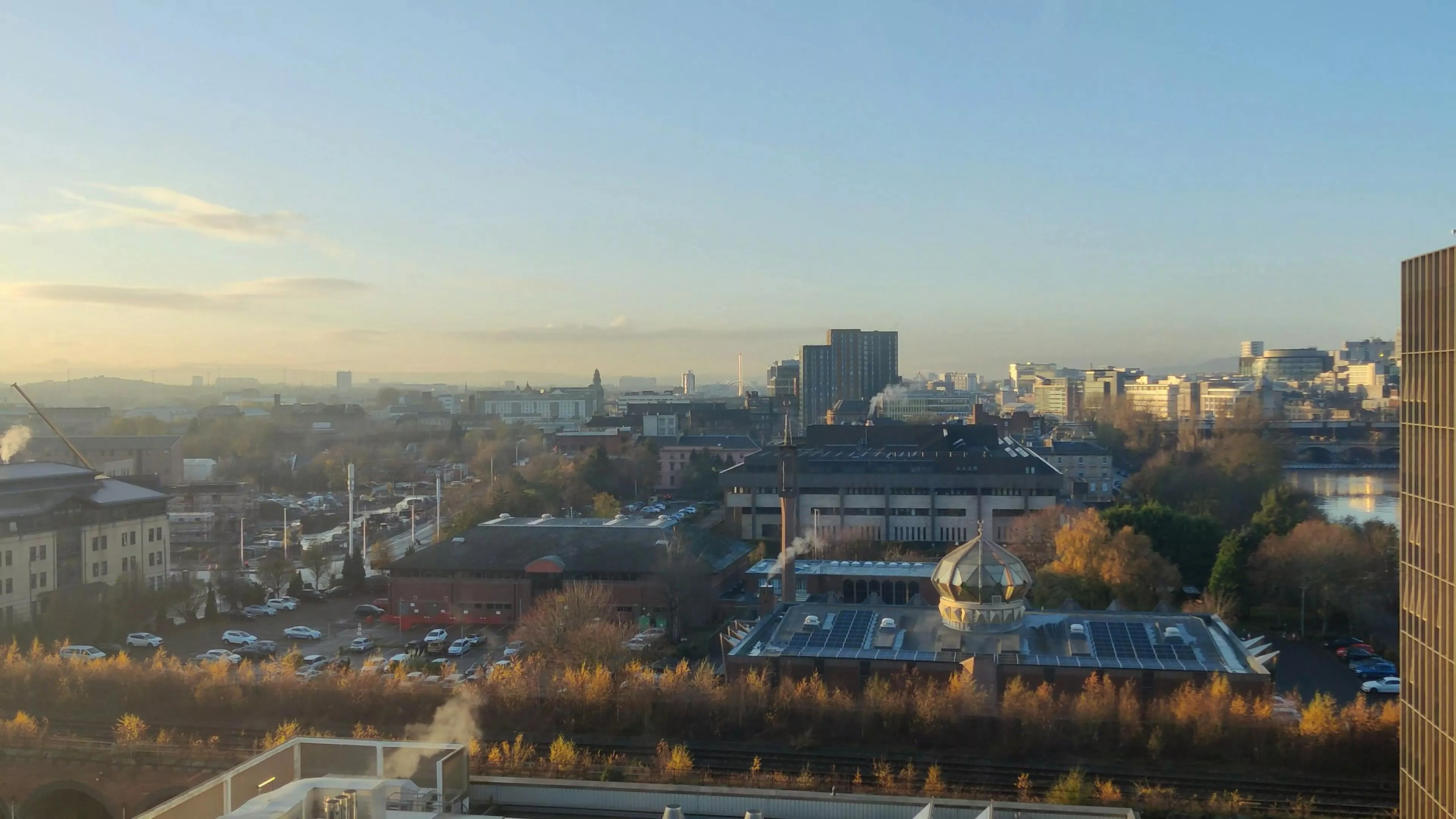 Glasgow Cityscape in Birds Eye View