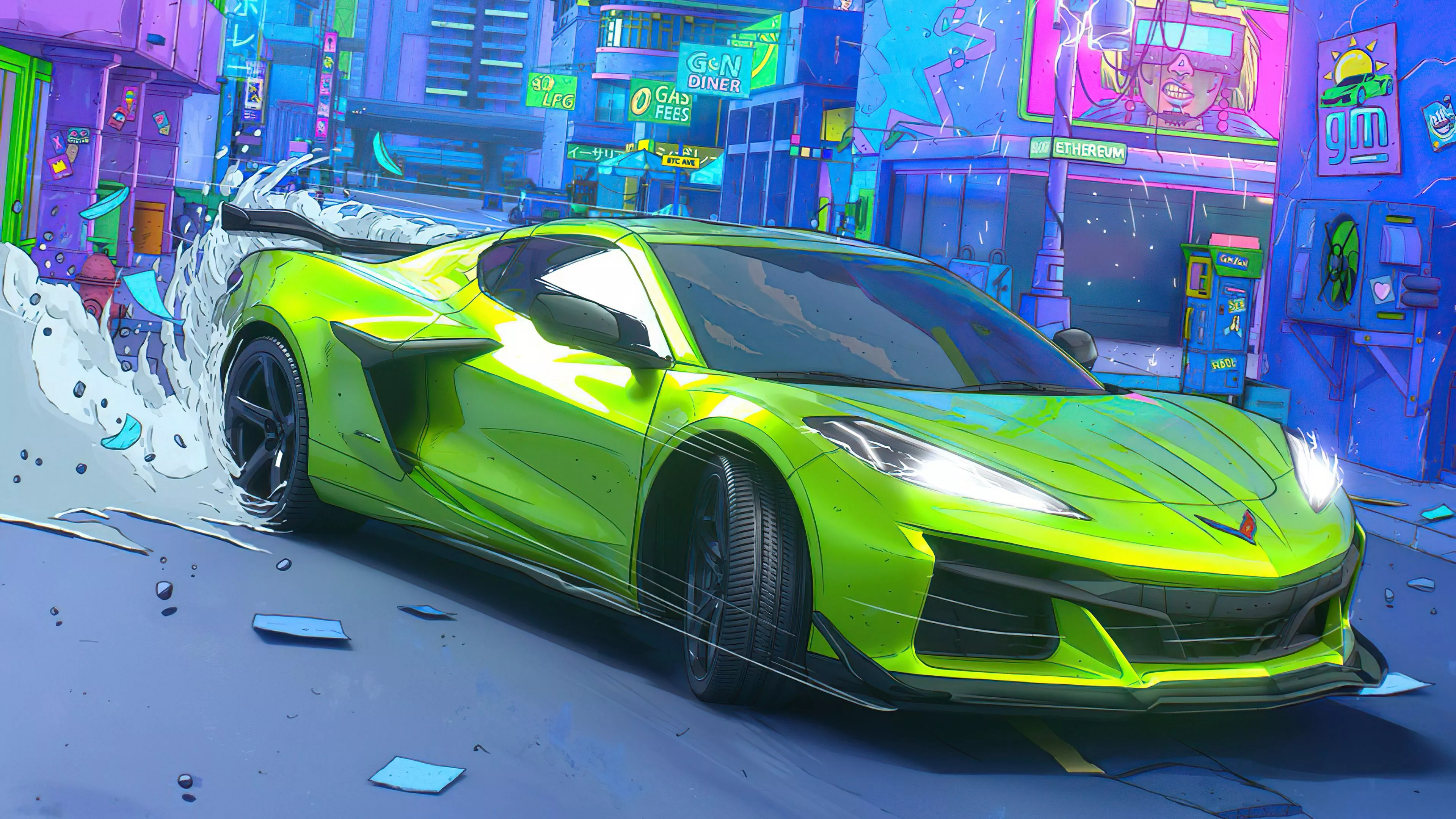 Chevrolet Corvette Z06 Digital Art 4k