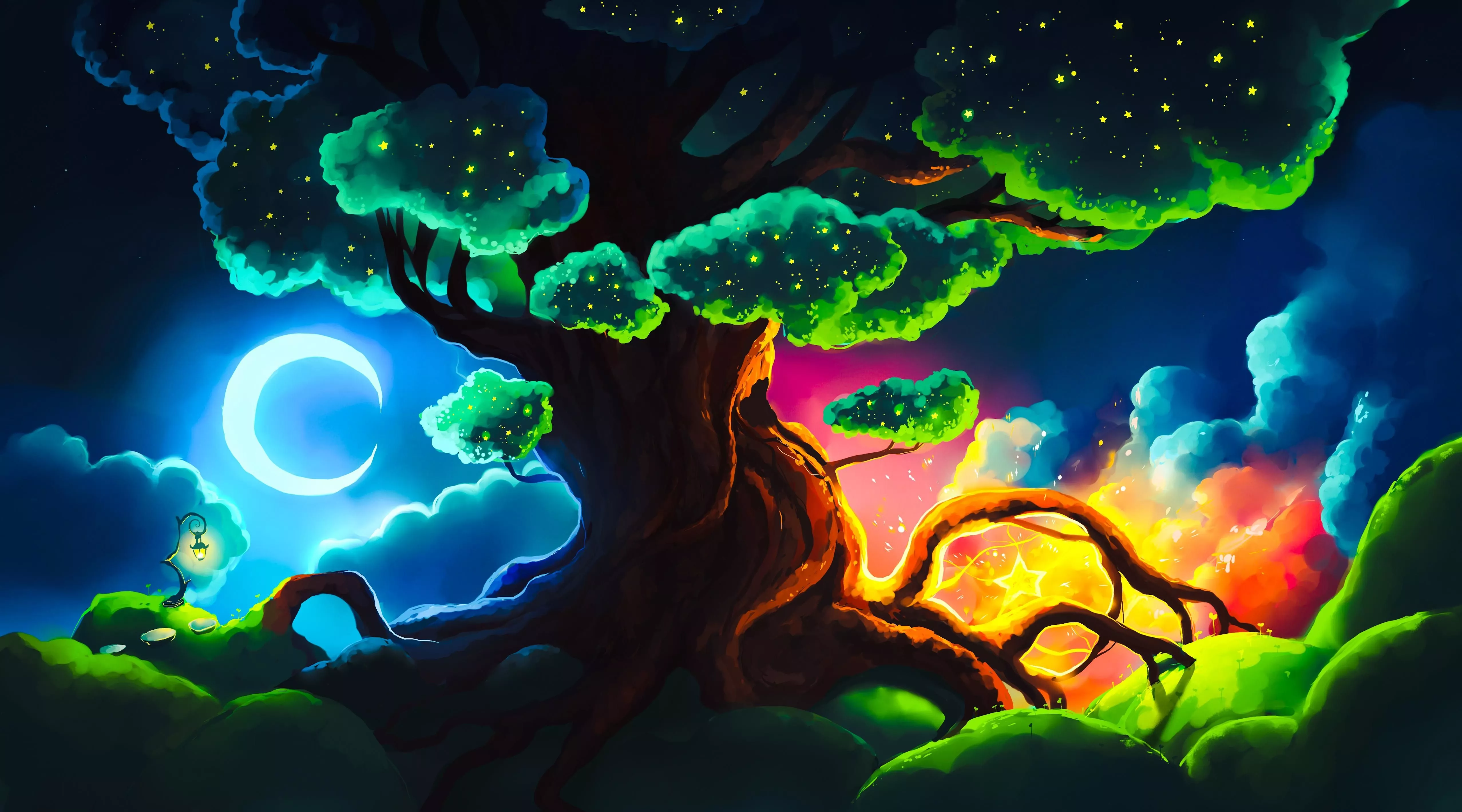 Magical Tree Art Wallpaper, HD Fantasy