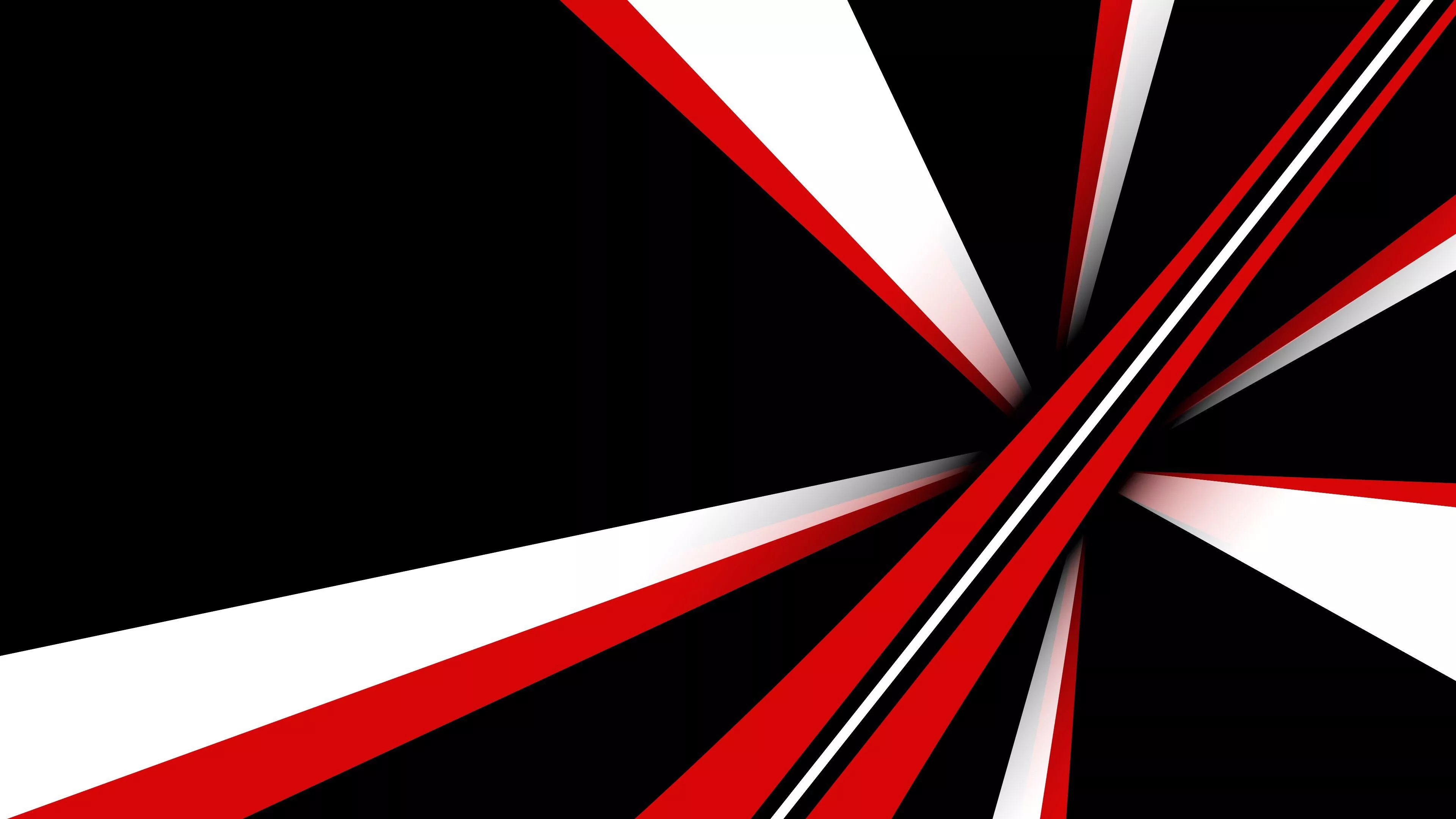 Red Black White Minimalist Lines 4K HD