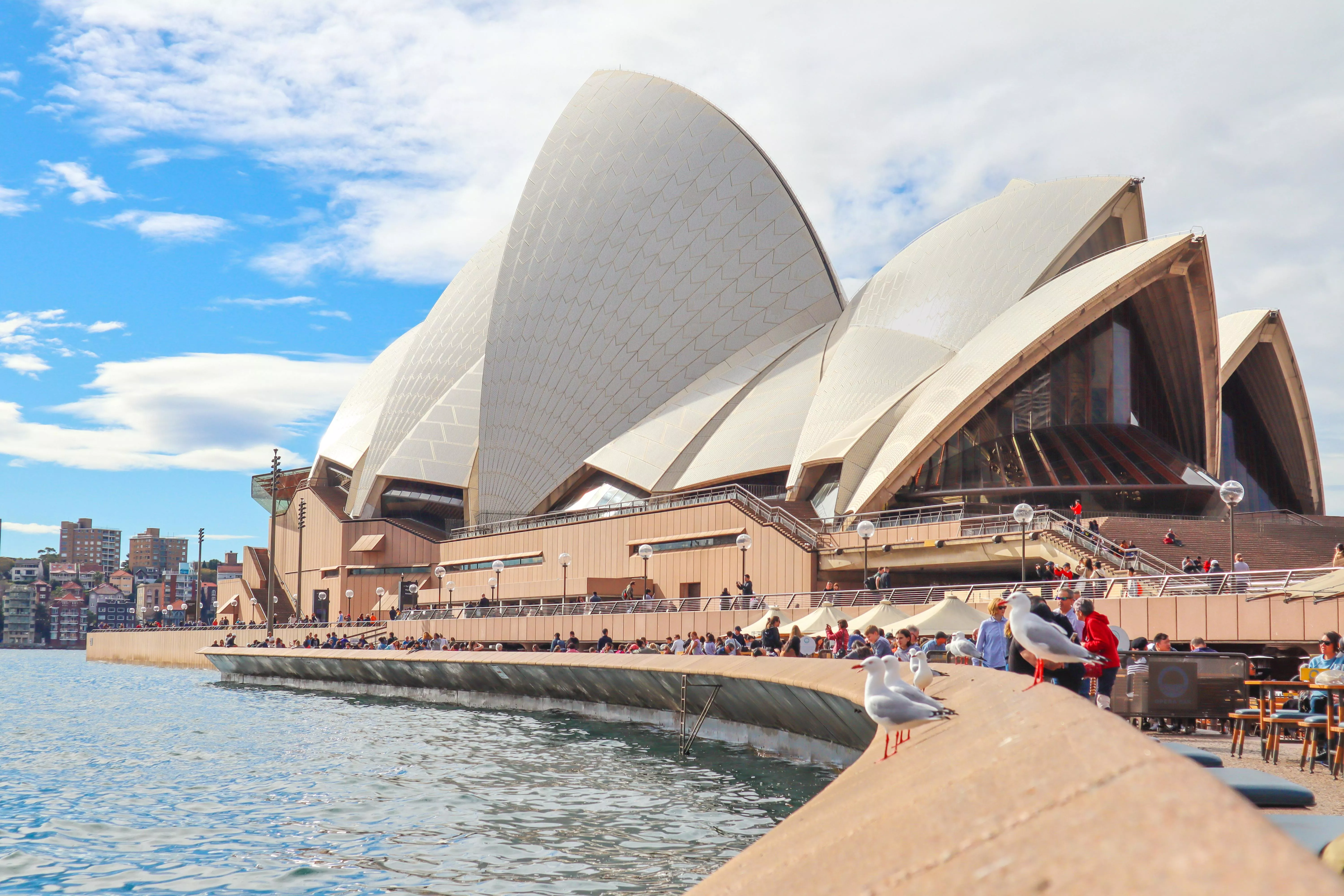 People Gathering Outside Sydney Opera