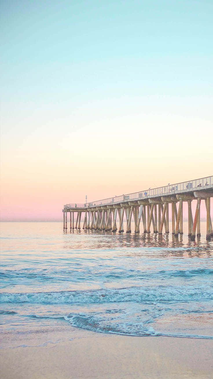 Aesthetic Preppy Beach Wallpaper