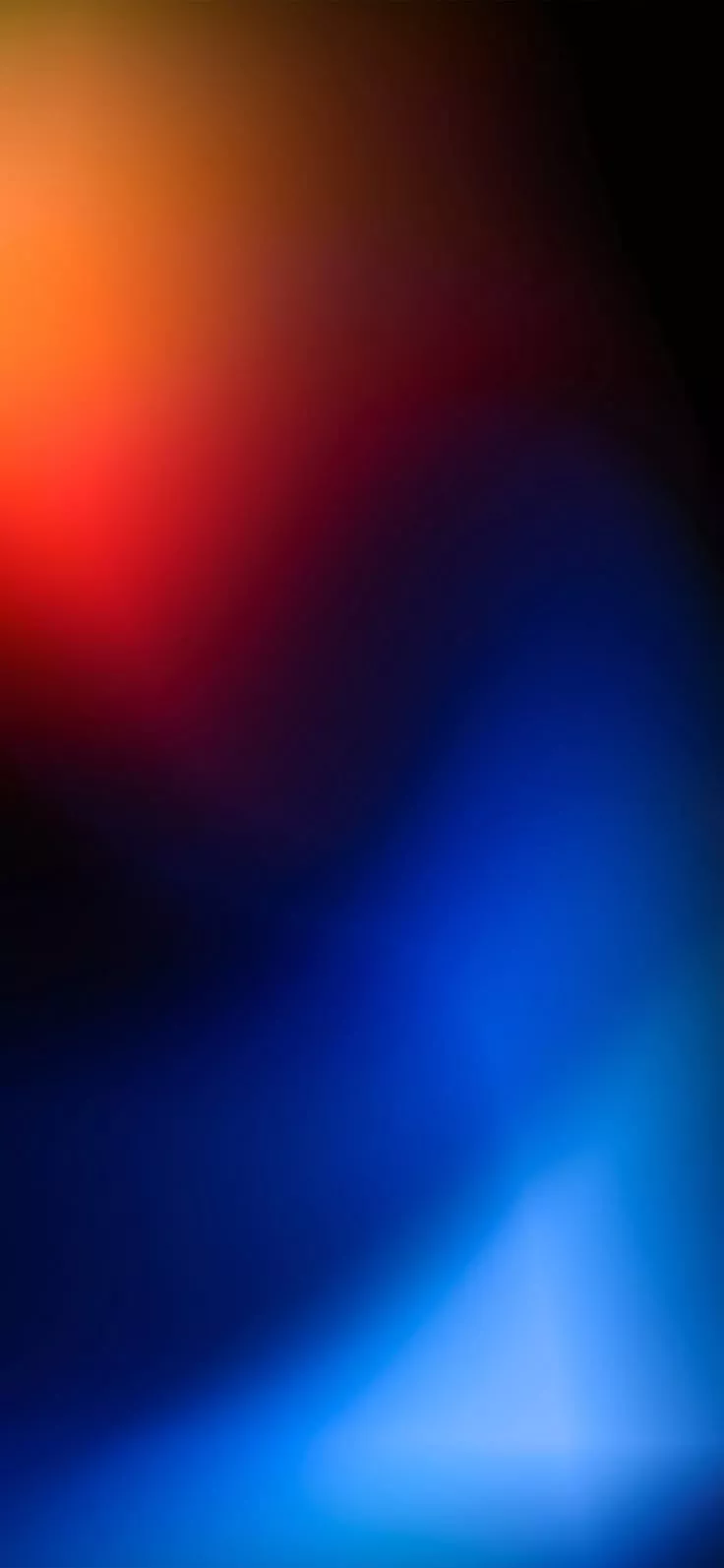 Orange to blue and black gradient