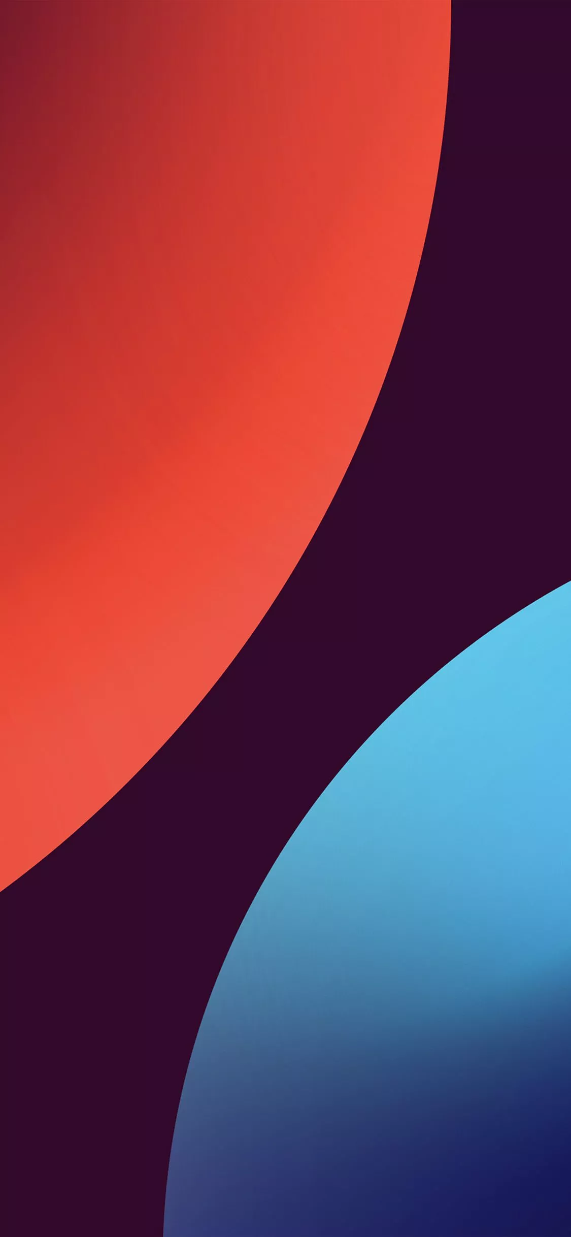 Minimal Circle Orange Blue Art