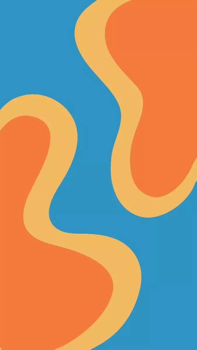 Orange yellow and blue wallpaper
