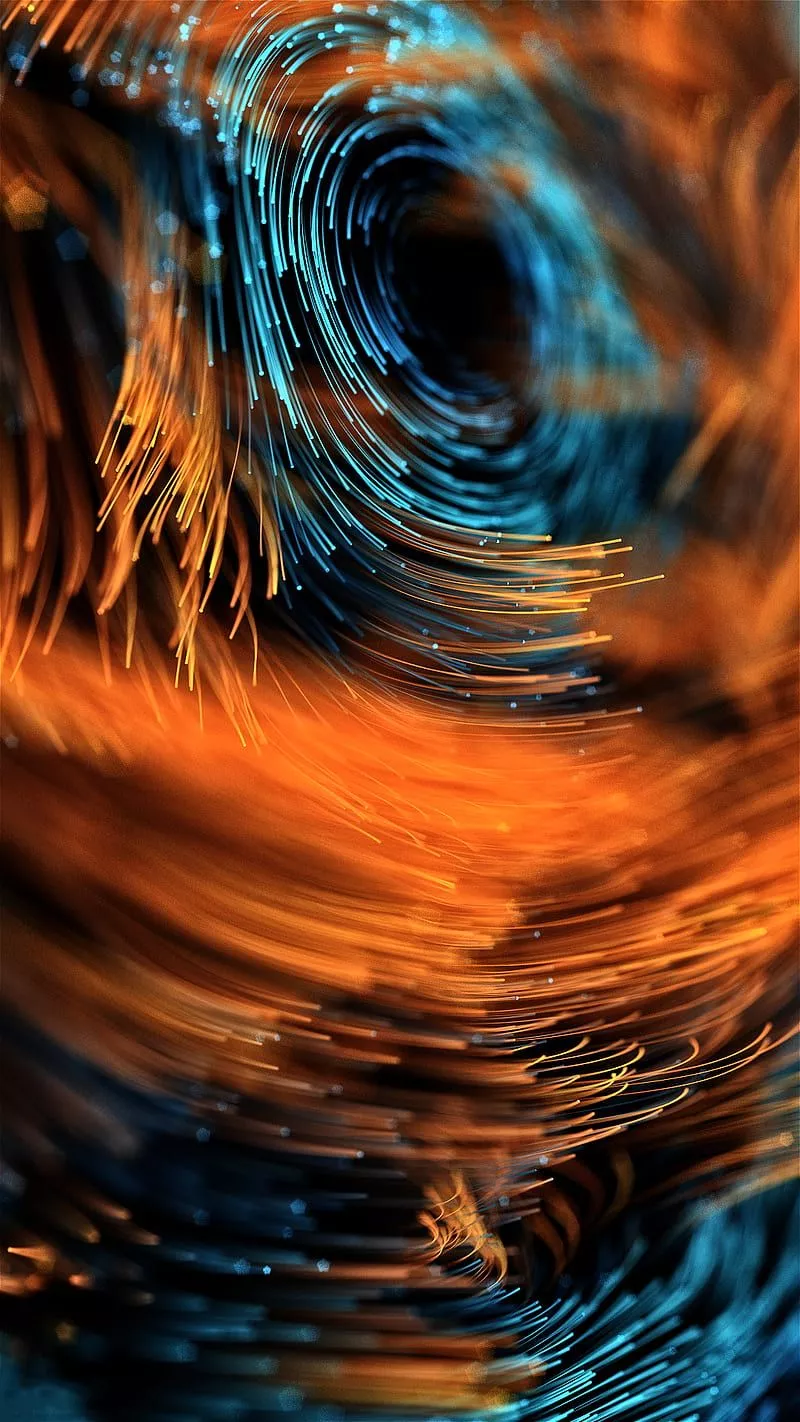 Abstract, blue, light, neon, orange, s7