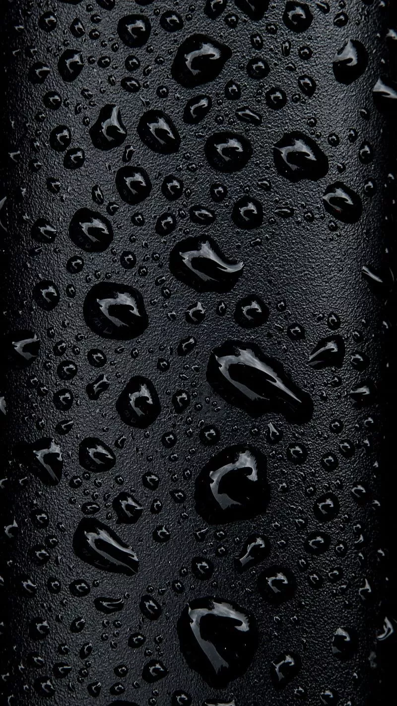 Black Water Droplets, clean, cool, dark