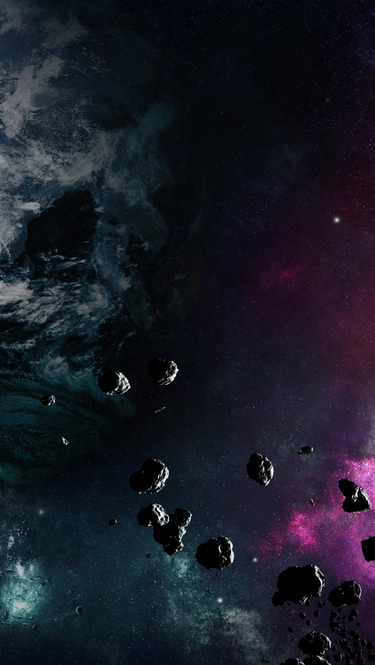 Planet and nebula in space Wallpaper 4k