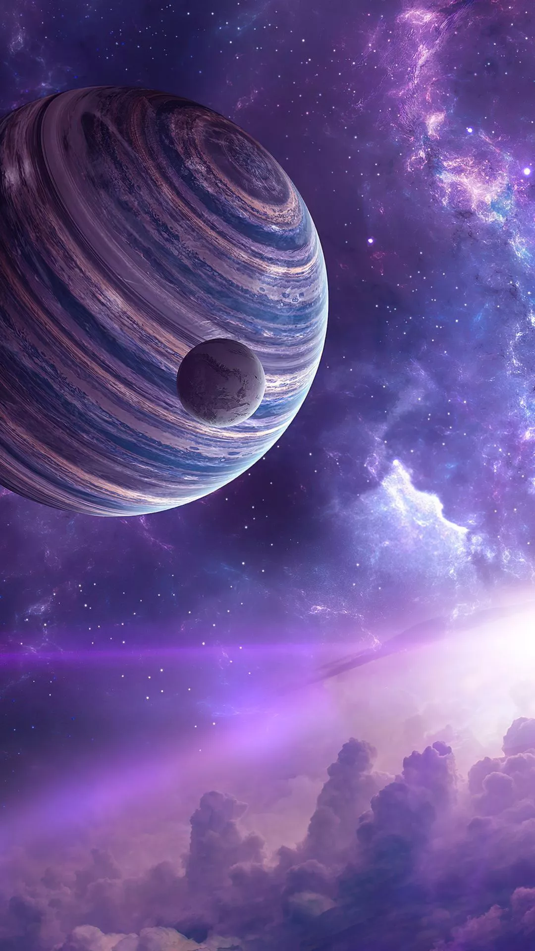 Planet Moon Space Stars 4k