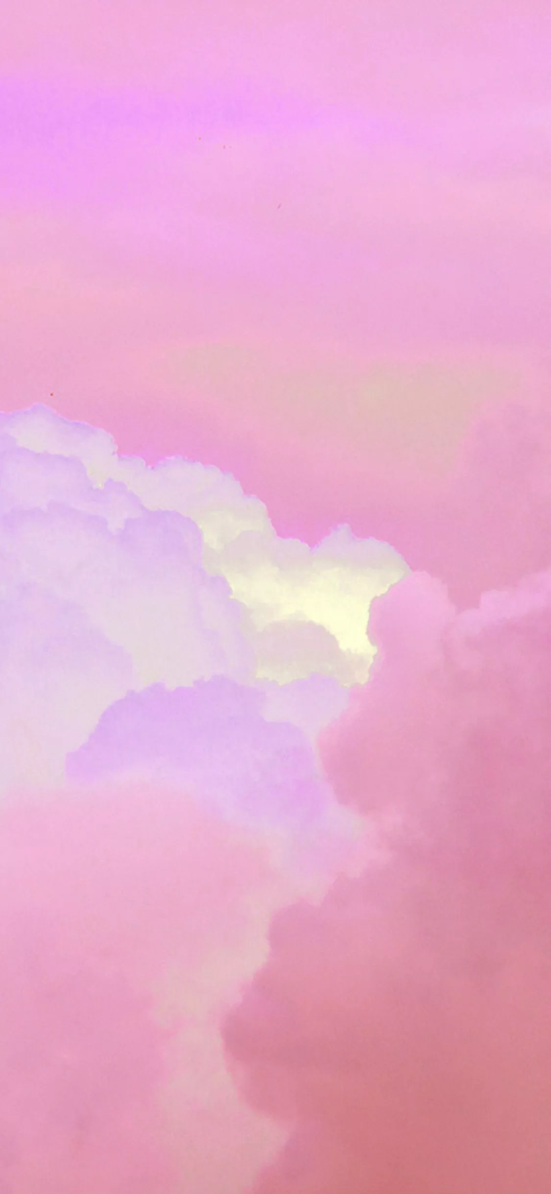 Cloud Sky Pink Art Wallpaper