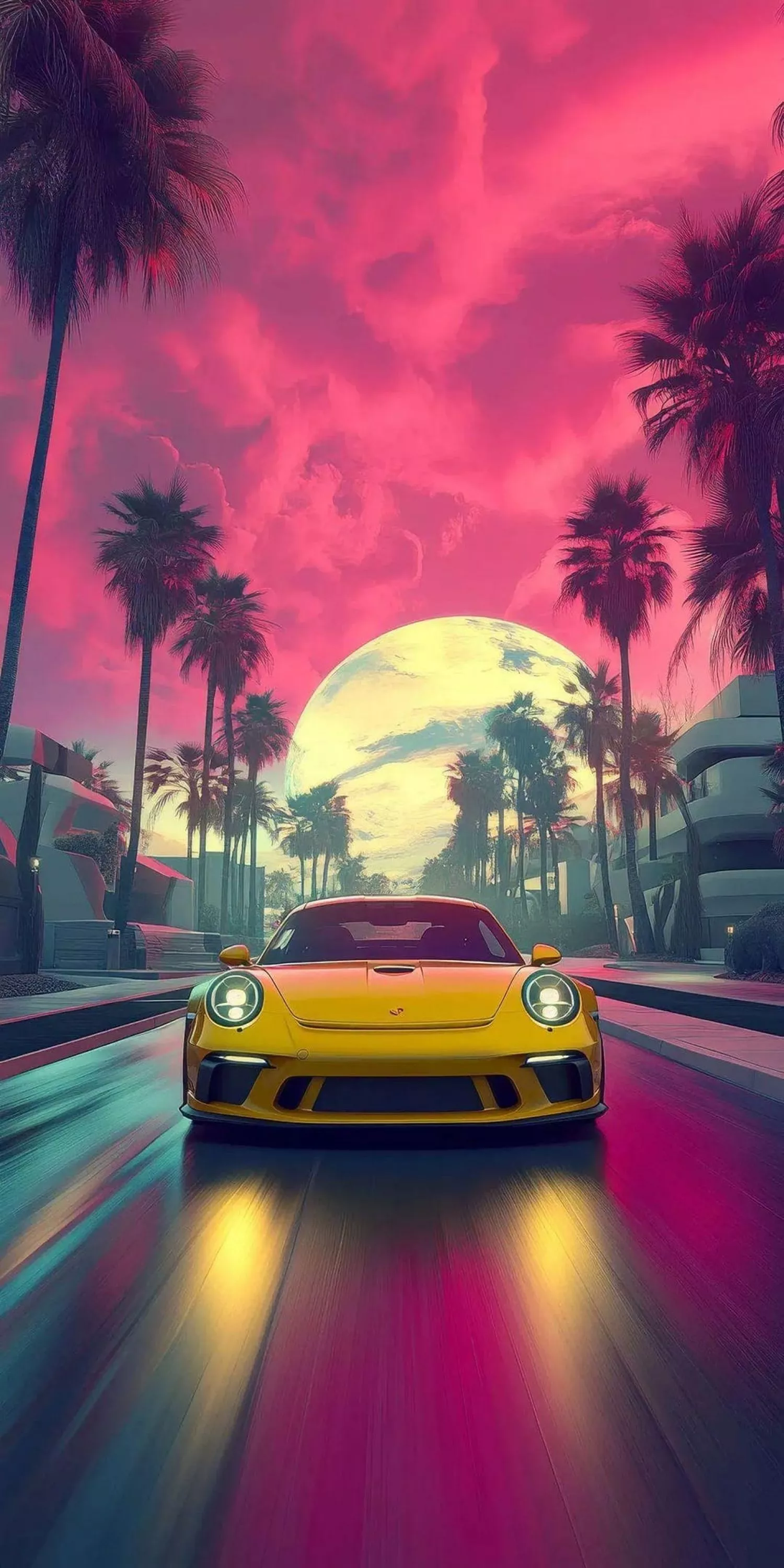 Free HD Pink Sky Wallpaper —