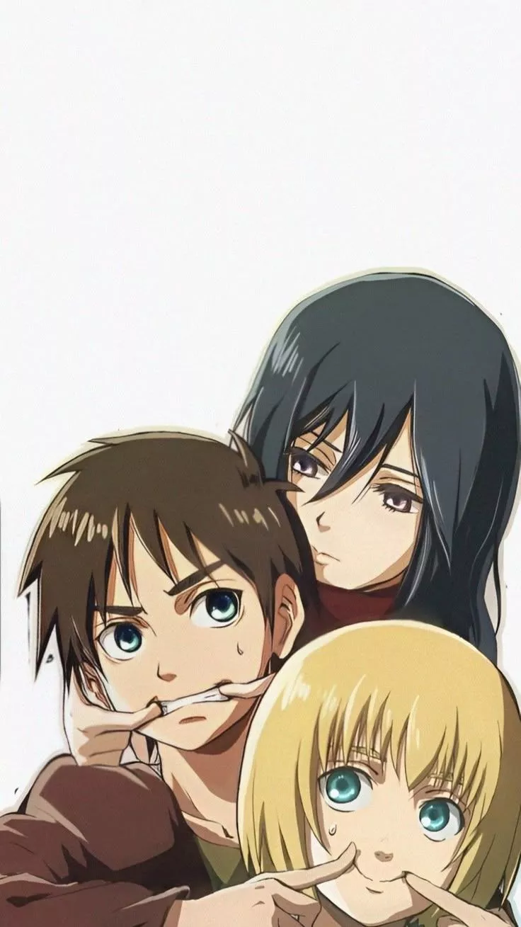 AOT Mikasa, Eren and Armin wallpaper
