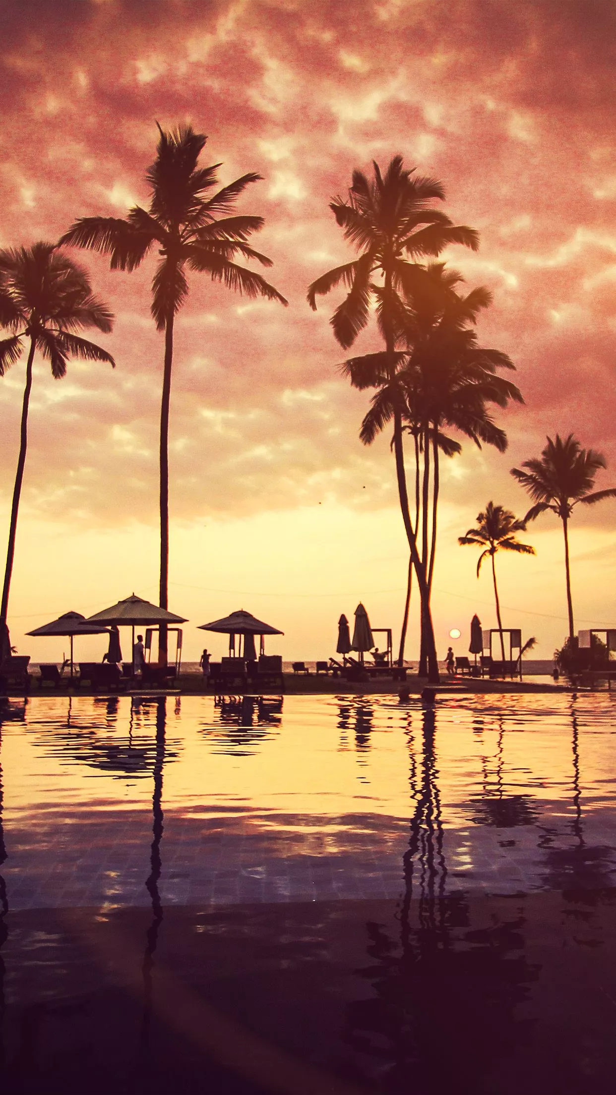 Vacation Sunset Beach Happy Flare