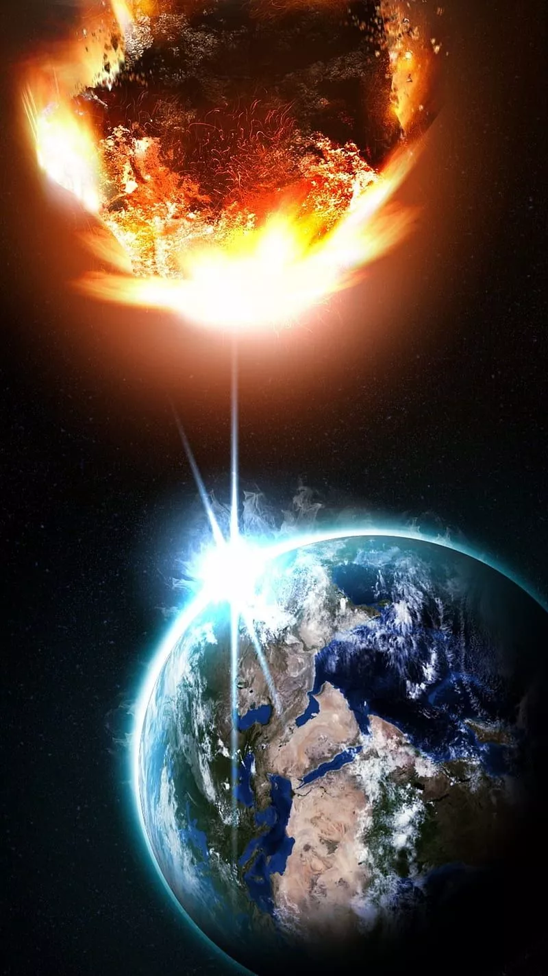 Asteroid, earth, nature, HD phone