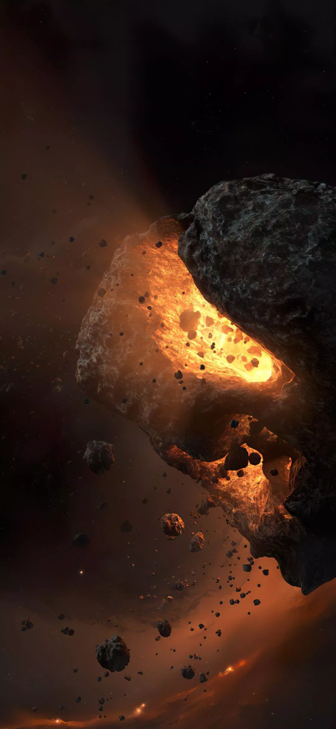 Download Sci Fi Asteroid Phone Wallpaper