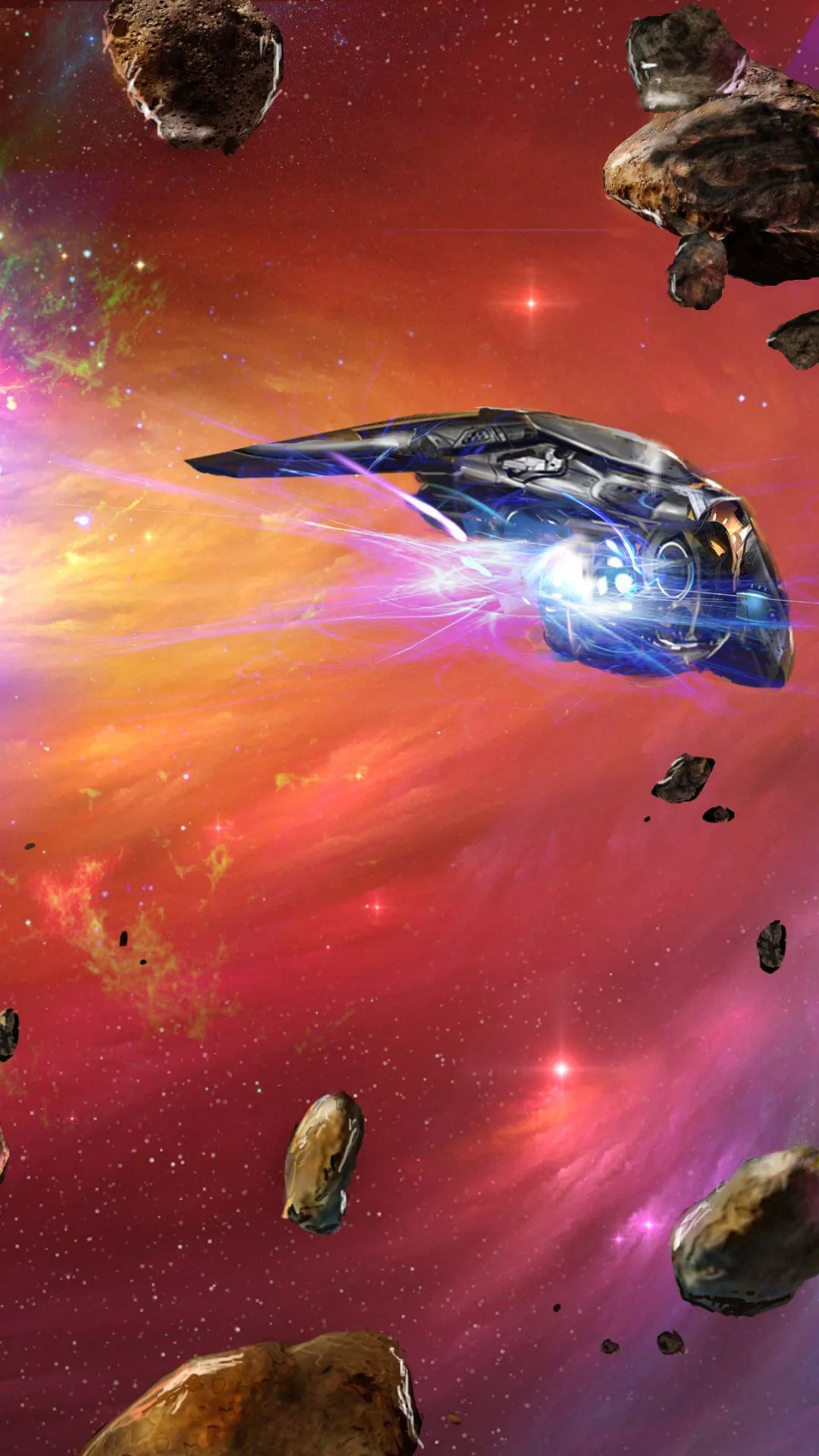 Asteroid Space Sci Fi Spaceship