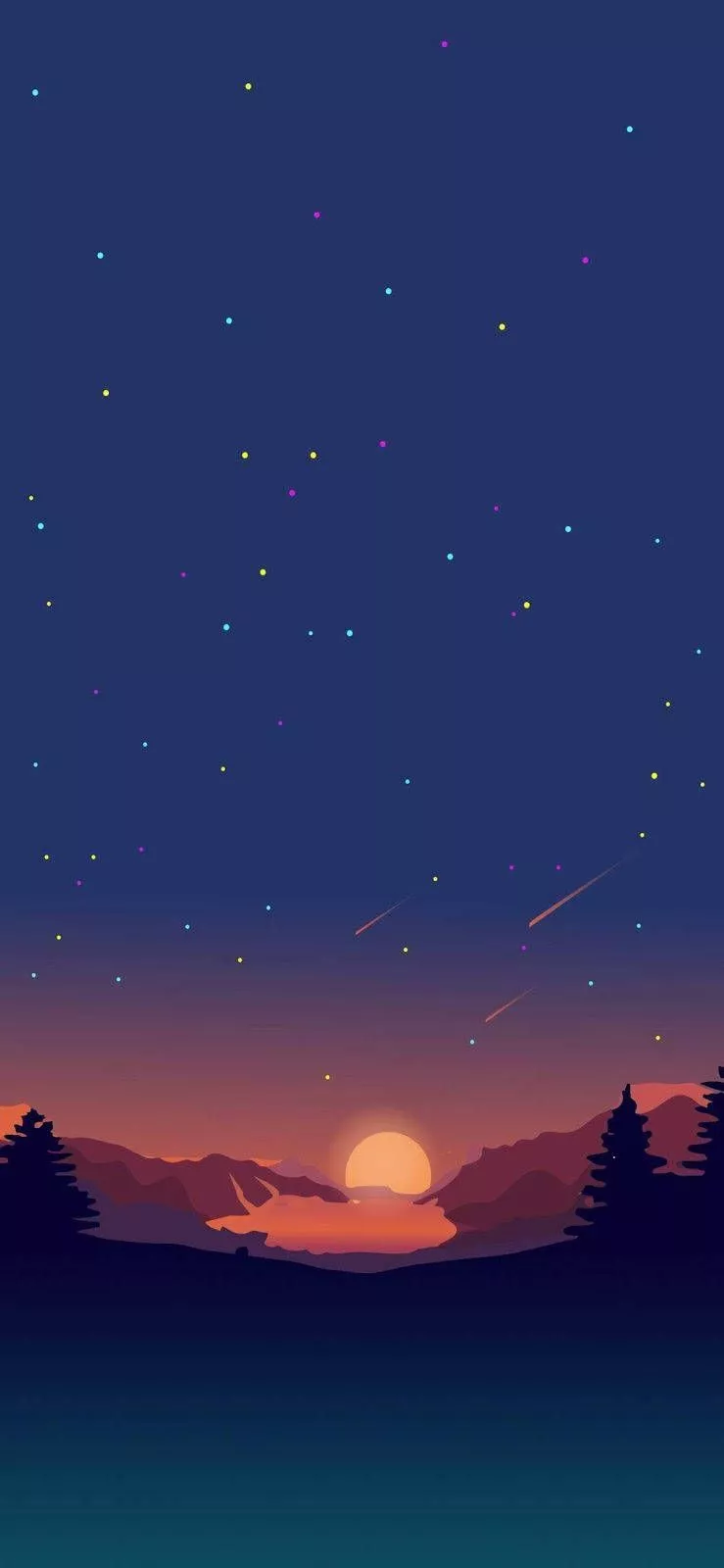 Digital Sunset Art Aesthetic Tablet