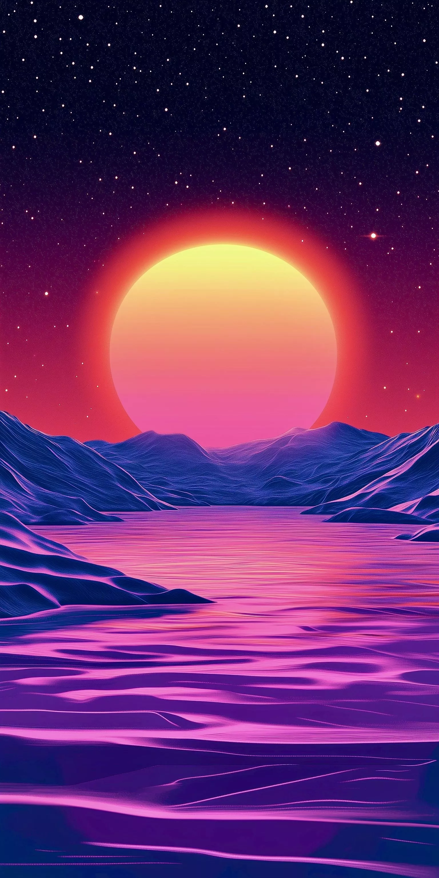 Retro Sunset iPhone Wallpaper
