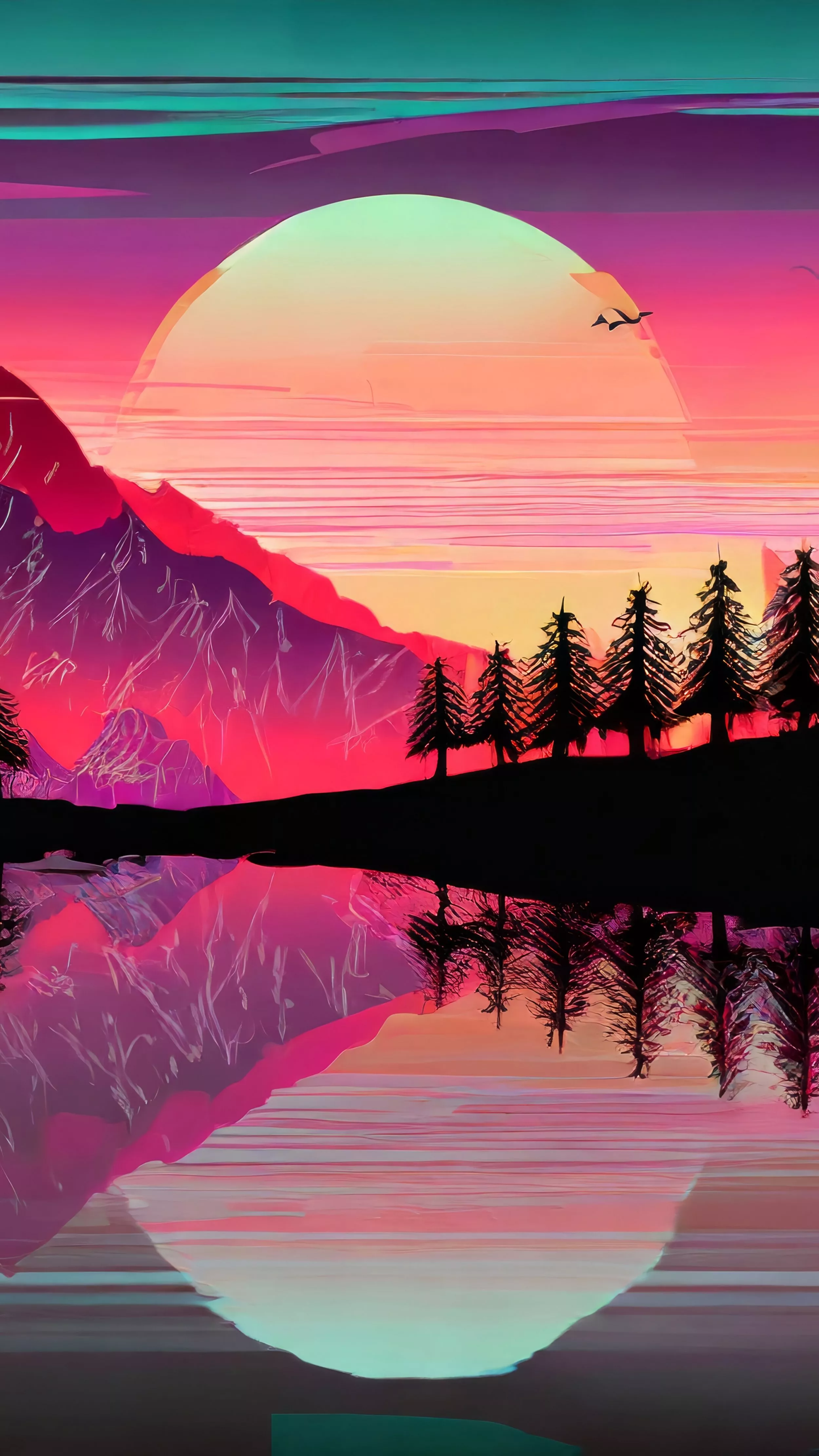 Gorgeous Colorful Sunset Digital Art