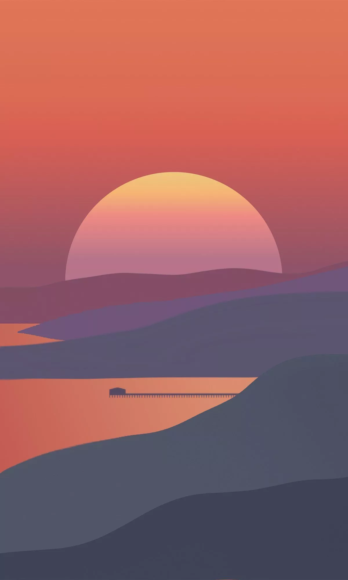 Download Artistic Sunset Phone Wallpaper