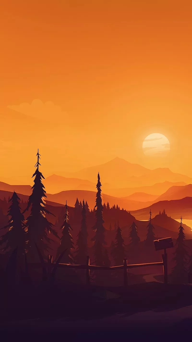 HD simple sunset wallpaper