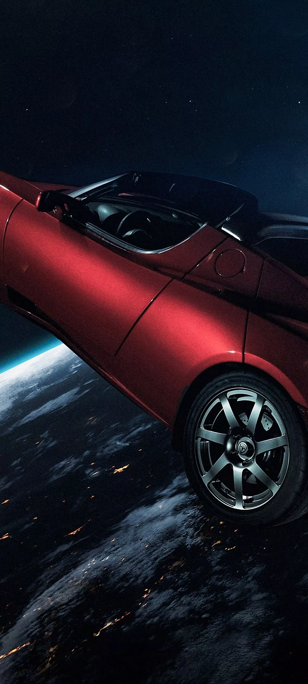 Elon Musk's Tesla Roadster Wallpaper 4K