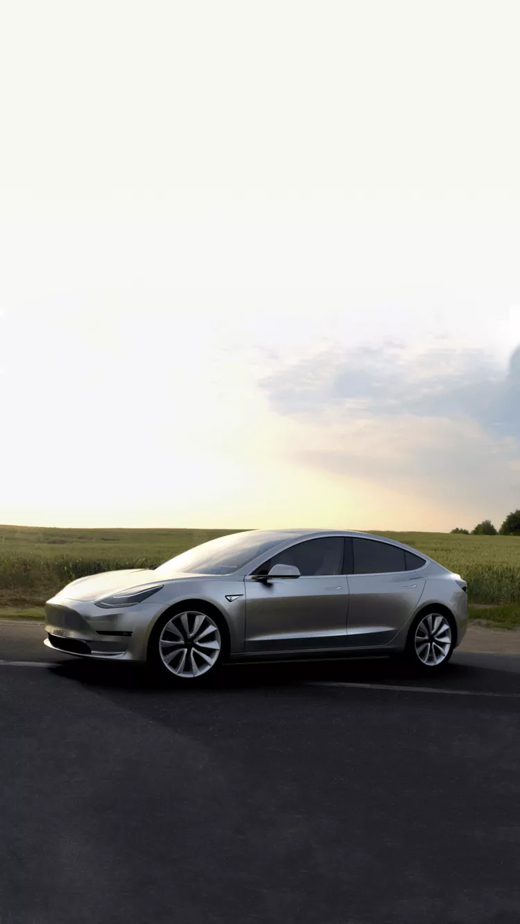Model 3 iPhone Wallpaper. Tesla
